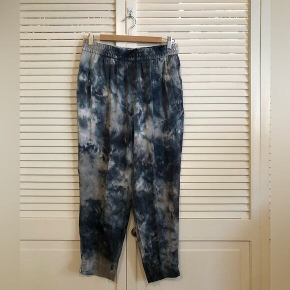 ATM Anthony Thomas Melillo Blue Silk Tie Dye Joggers - Picture 3 of 7